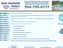 Tablet Screenshot of bluediamondpools.com